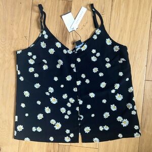Sanctuary tank top daisies Large NWT